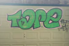 Help! I have to get rid of some graffiti on my garage door!